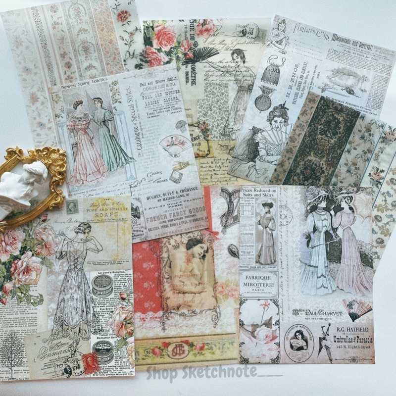 Background Giấy nền vintage Junkjournal paper BG003