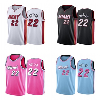 Áo thêu Jimmy Butler Miami Heat #22 Bộ đồ bóng rổ Phiên bản thành phố