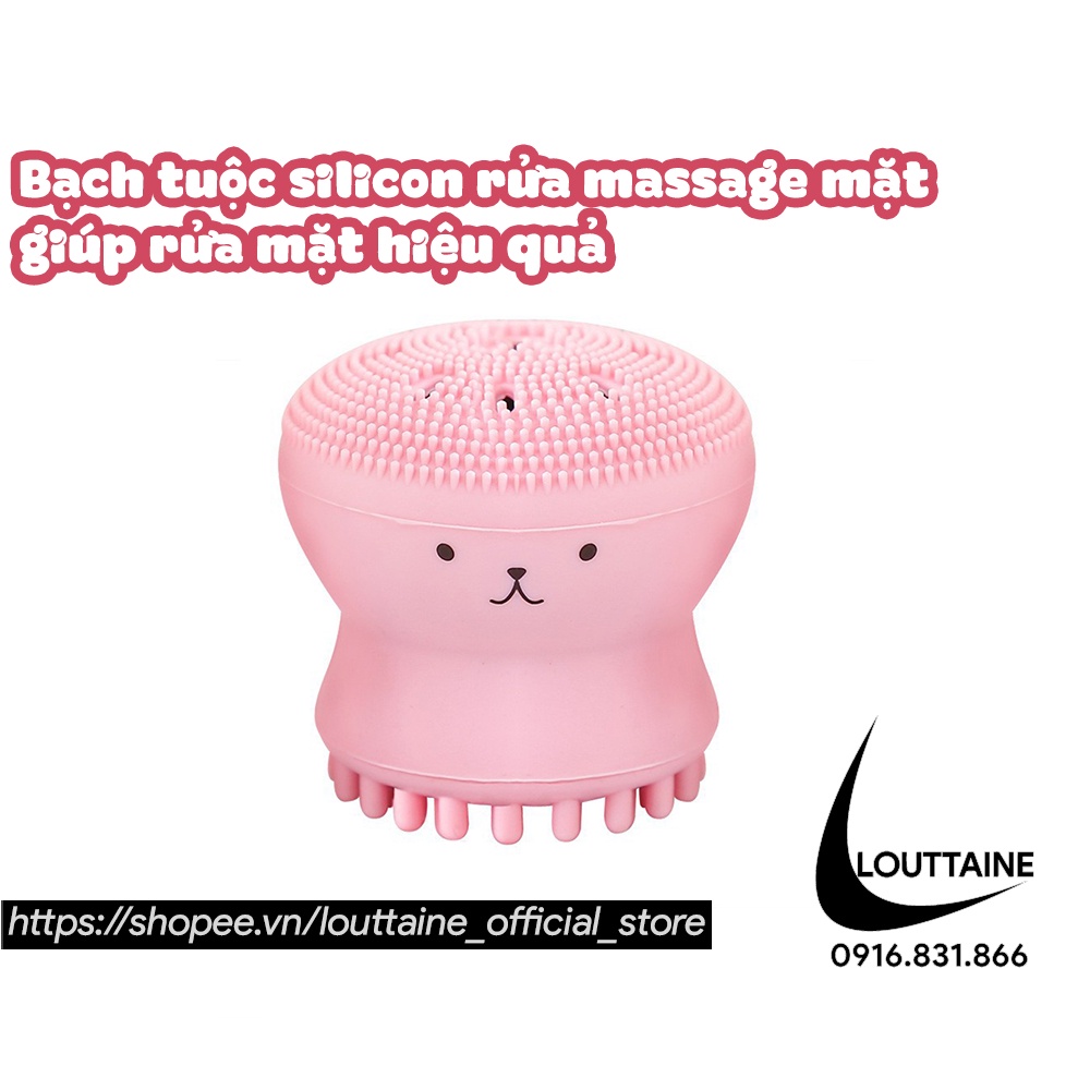 Bạch tuộc rửa mặt silicon massage mặt giúp rửa mặt tẩy trang hiệu quả