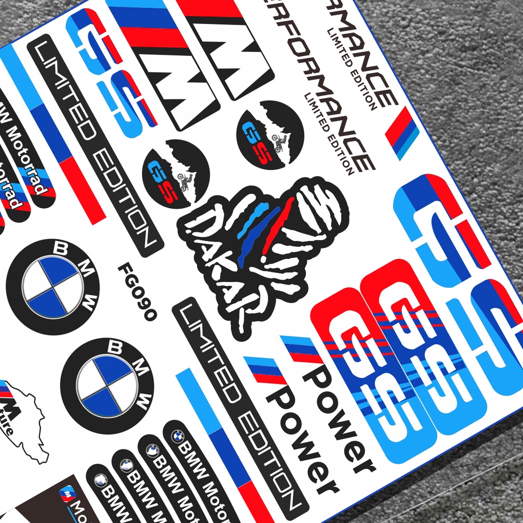 Miếng Dán Phản Quang Chống Thấm Nước Trang Trí Xe Mô Tô bmw