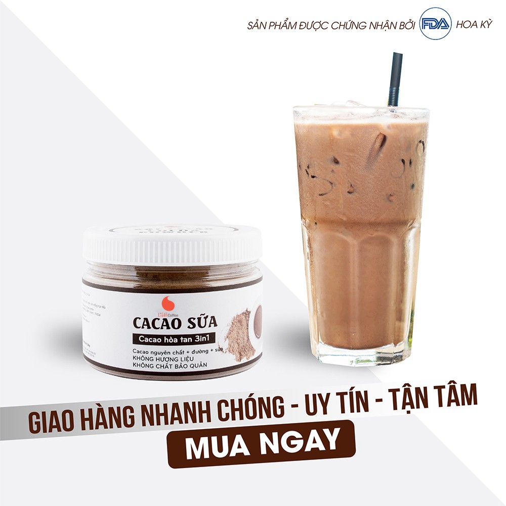 Set Làm quen 6, cà phê Thượng hạng 500g, cà phê sữa 500g, cacao sữa 230g, matcha sữa Aiko 50g, cacao sữa  - Light Coffee