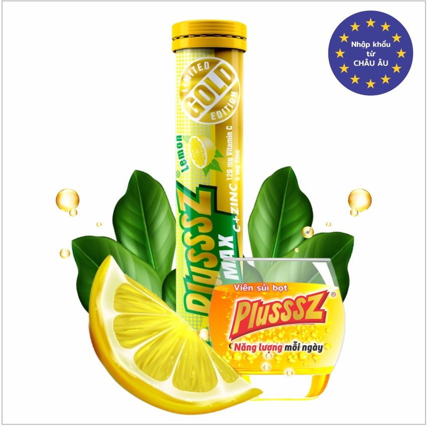 ￼Plusssz Max Multi Gold - Viên sủi vitamin tăng đề kháng không đường