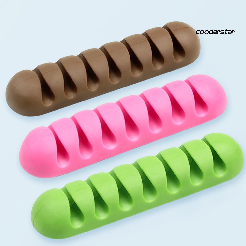 Dụng cụ quấn dây cáp sạc 7 lỗ bằng silicone tiện lợi