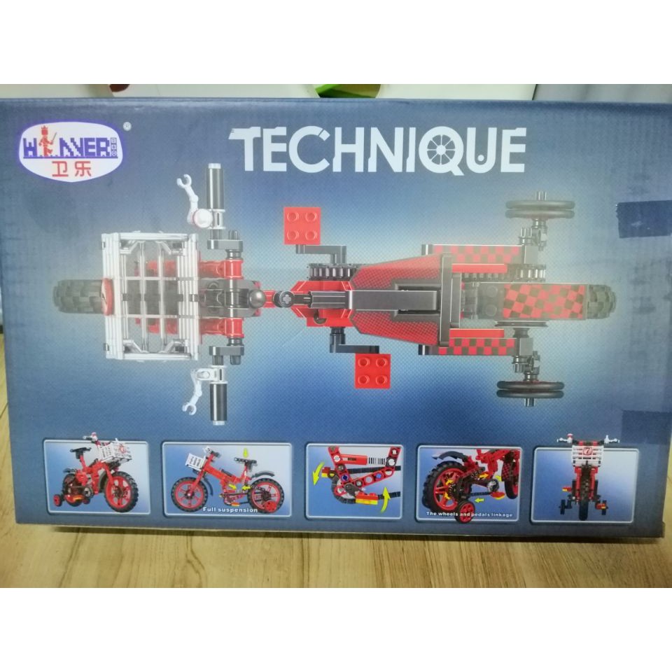 (có sẵn) bộ đồ chơi technic Figure Folding Bicycle Lắp Ráp Mô Hình Xe đạp