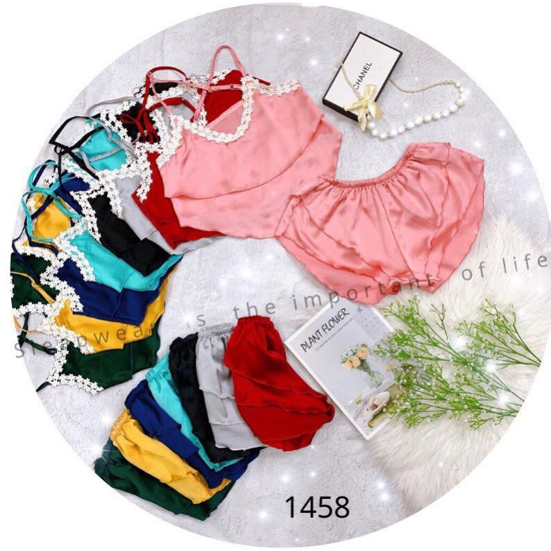 [Xã Kho] ❣️FREE SHIP❣️ĐỒ NGỦ SEXY❣️❣️ MẪU SEXY CHÉO 2 DÂY ĐỘC QUYỀN LỤA SATIN CAO CẤP❣️❣️ Freesize 40-60 kg | BigBuy360 - bigbuy360.vn