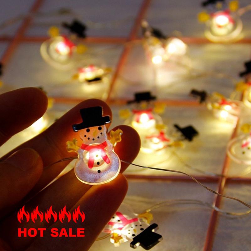 Outdoor Snowman String Christmas String Romantic 20LED Snowflake Fairy Light String Yard Landscape Lamp Xmas Decor