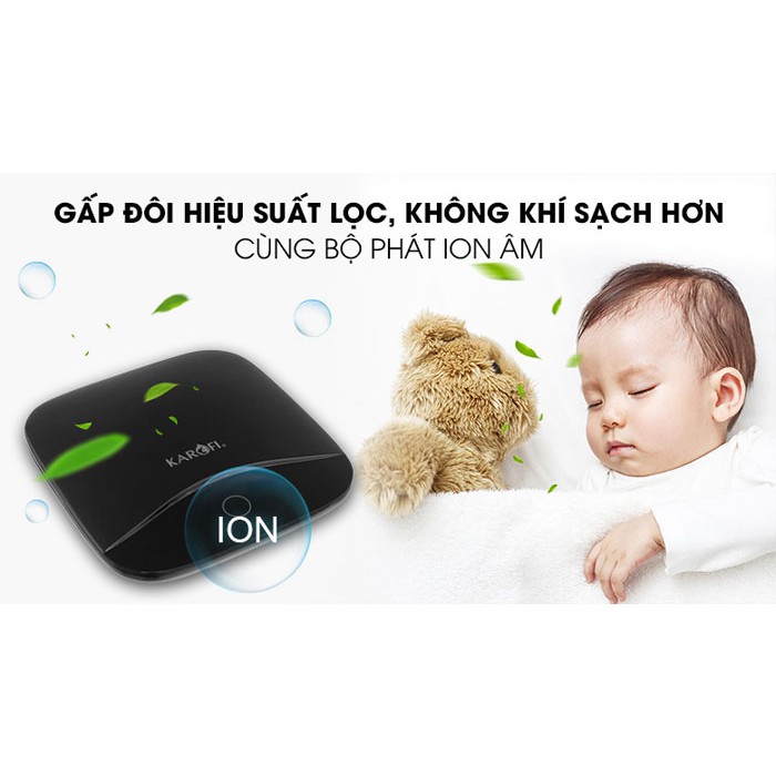 [Mã ELHA22 giảm 5% đơn 300K] Máy Lọc Không Khí Mini KAROFI KAP C113 Cho Bàn Làm Việc, Giường Ngủ, Nôi Em Bé