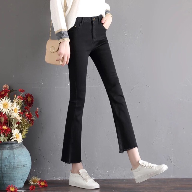 Quần jeans ống loe hàng quảng châu