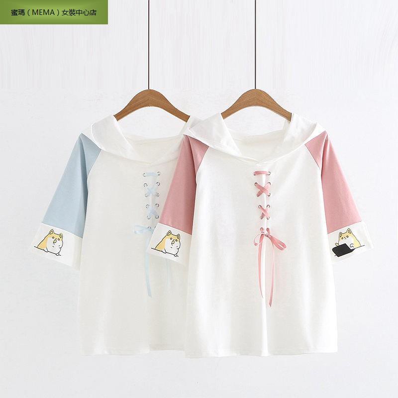 Áo Hoodie Ngắn Tay Thời Trang Mùa Xuân Nhật Hàn Dành Cho Nữ / Size S-3Xl