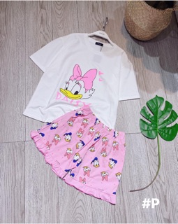 Bộ mặc nhà vịt cute (2 màu ảnh thật)