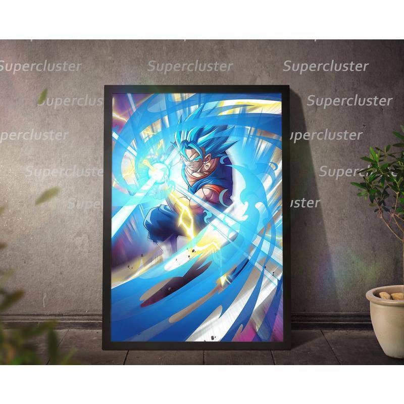 Tranh Vải Bạt Treo Tường Trang Trí In Hình Nhân Vật Goku Vegeta Trong Phim Hoạt Hình Dragon Ball