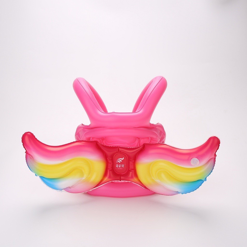 Phao bơi cho bé gái màu hồng có cánh thiên thần phía sau