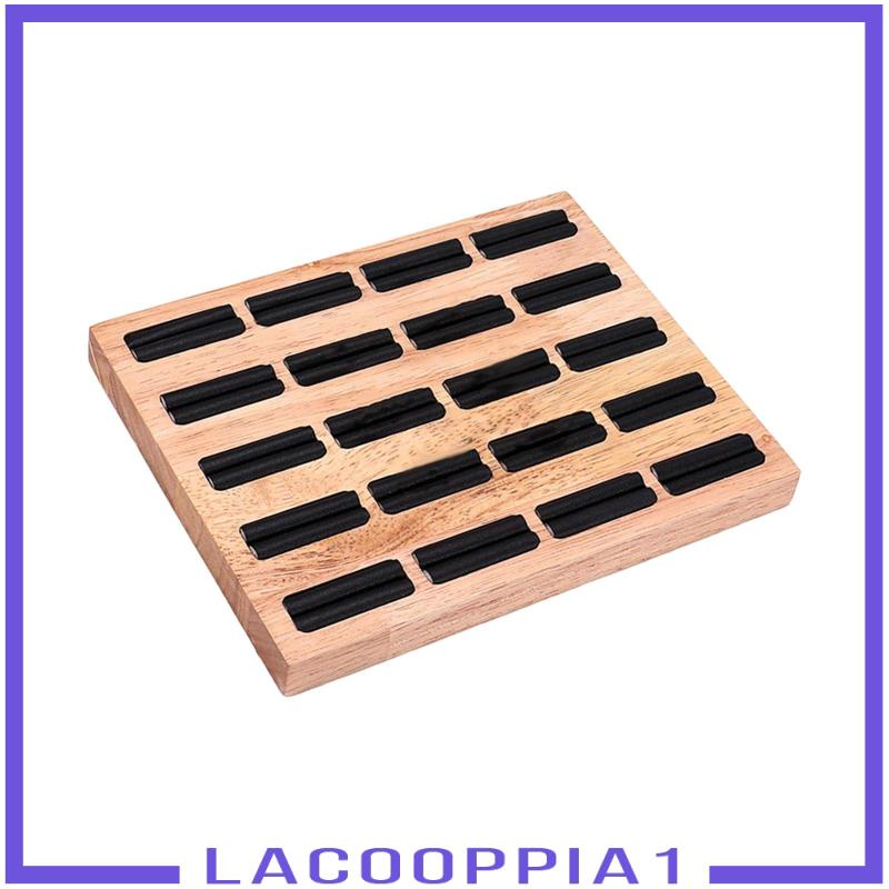 [Lacooppia1] Khay Gỗ 20 Ngăn Đựng Nhẫn / Bông Tai Trang Trí Cho Nữ