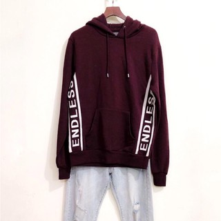 [ BLACK FRIDAY SALE ] Áo hoodie nam trần bông pha nỉ màu mận hàng xuất dư unisex ENDLESS