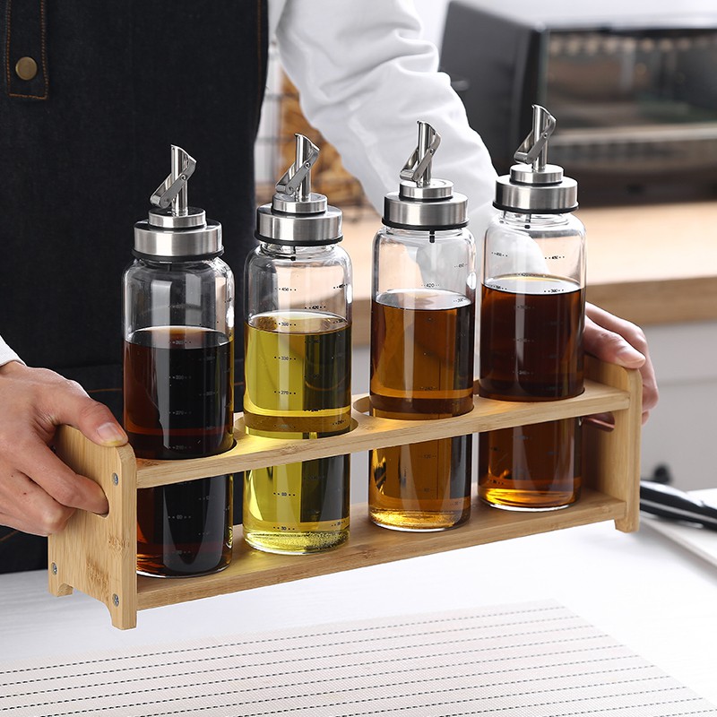 Kệ Gỗ Đựng Hũ Gia Vị, Giá Để Lọ Gia Vị, Chai Dầu Ăn, Nước Mắm Tiện Dụng