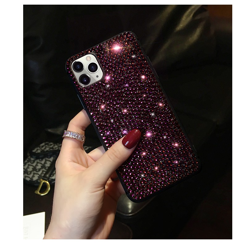 Nửa Đêm Kim Cương Giả Lấp Lánh Sang Trọng Cho iphone 14 12 pro max 13 pro max Vỏ