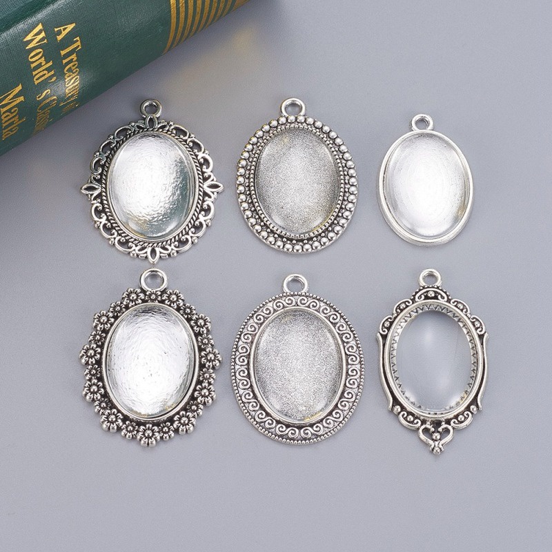 10 Set mặt dây chuyền nhiều hình dạng tùy chọn bằng hợp kim kích thước 24.5x16 x 2mm