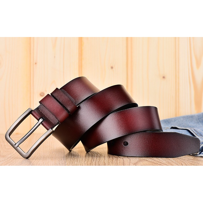 Dây lưng nam da bò 100% mặt khóa kim sang trọng, phù hợp mọi loại quần - Bảo hành 24 tháng