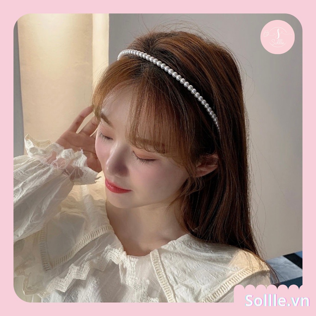 Bờm tóc ngọc trai Sollle, cài tóc tiểu thư