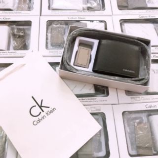 SET DÂY NỊT KÈM VÍ DA NAM CK (FULL BOX)