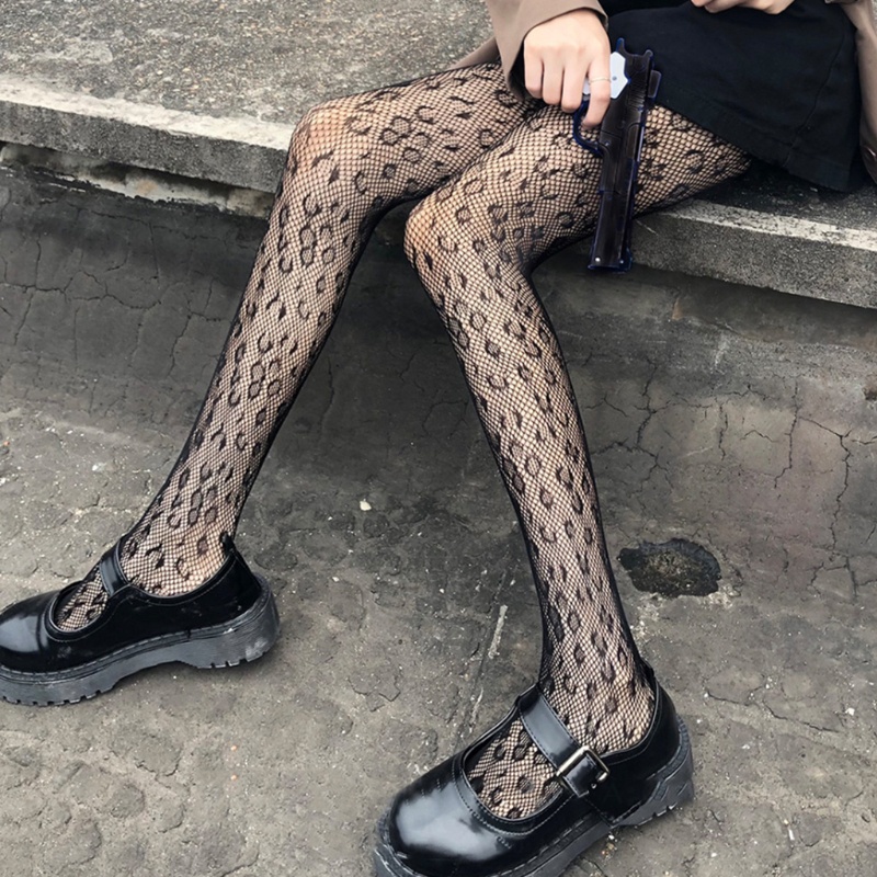 Quần tất lưới đen họa tiết ngôi sao quyến rũ thời trang cho nữ