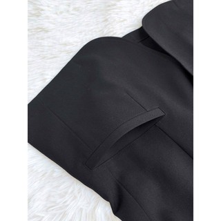 Blazer công sở dáng ngắn đen_REAL
