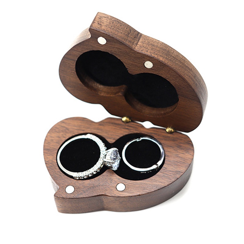 Hộp Đựng Nhẫn Cưới / Đính Hôn Hình Trái Tim Đôi