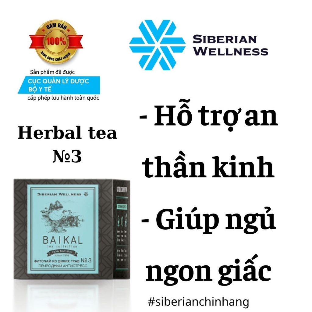 Trà Thảo Mộc Ngủ Ngon Giúp An Thần Siberi Baikal tea N3