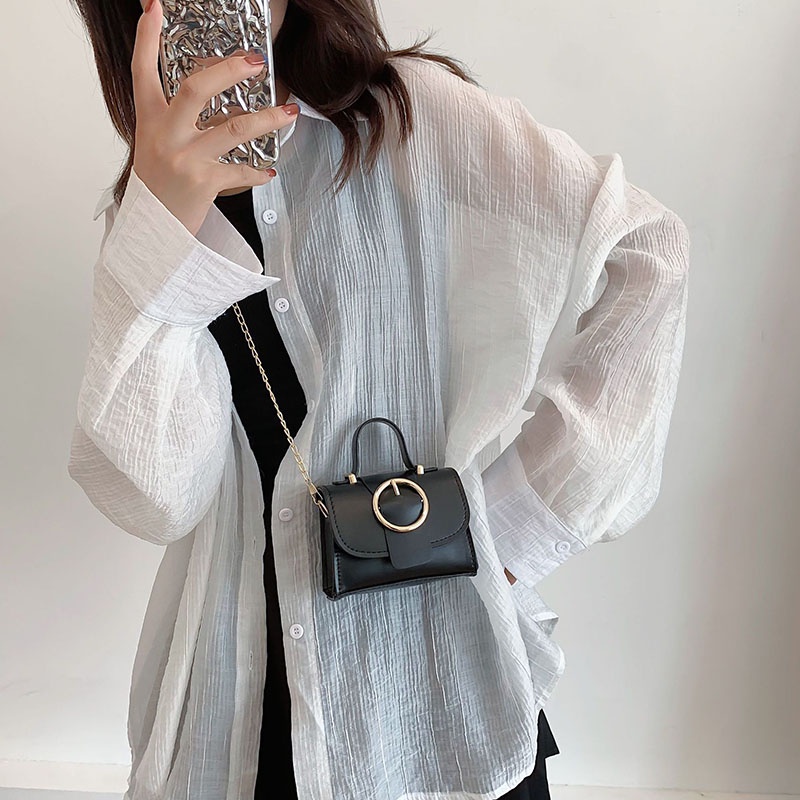 Túi kẹp nách IELGY hình vuông cỡ nhỏ phong cách retro ngọt ngào cho nữ