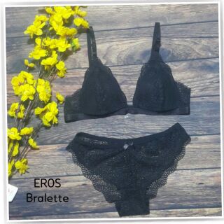 Áo lót bralette đen ren đẹp mịn