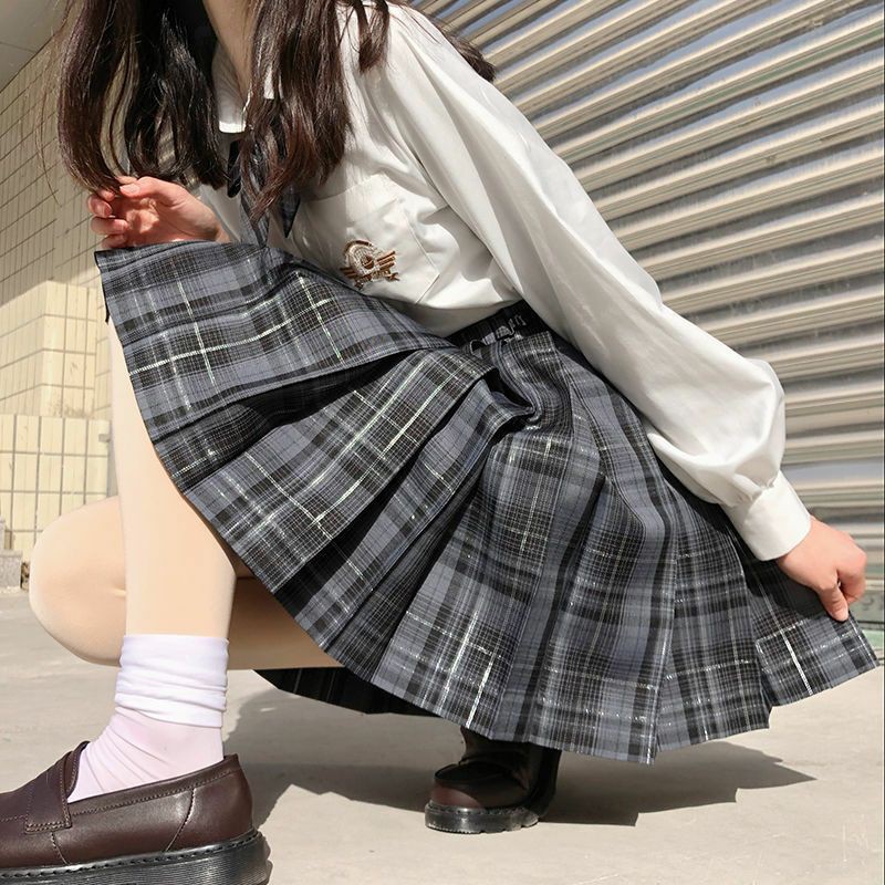 Váy JK nữ sinh đại học màu đen xám cao cấp nhà Dory