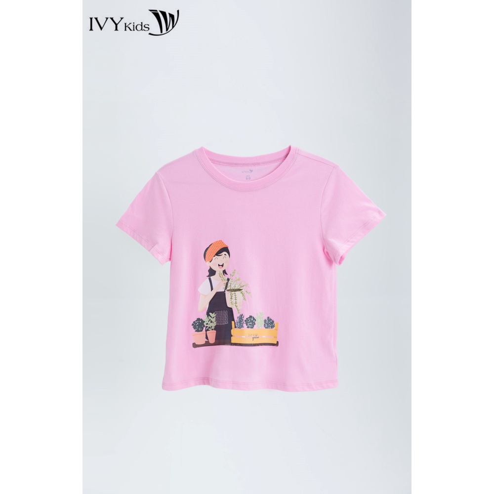 Bộ quần áo thun cho bé gái IVY moda MS 57G1351
