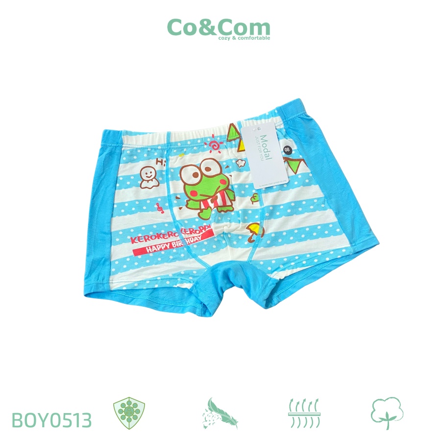 Quần Lót Bé Trai Dáng Đùi 18-38 Kg Cao Cấp Co&amp;Com BOY0513 Vải Cotton Modal Mềm Mịn Siêu Thấm Hút