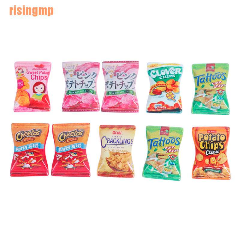 Set 10 đồ chơi túi đồ ăn vặt mini đáng yêu dành cho nhà búp bê