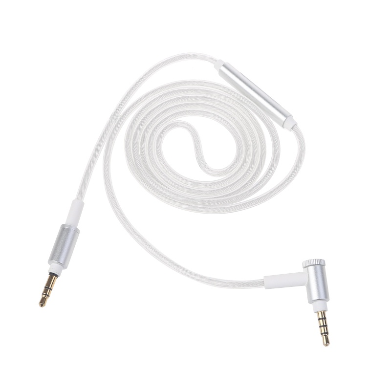 Dây Cáp Âm Thanh Aux Mạ Vàng Chuyển Đổi Đầu Cắm 3 5mm Với Mic Điều Chỉnh Âm Lượng