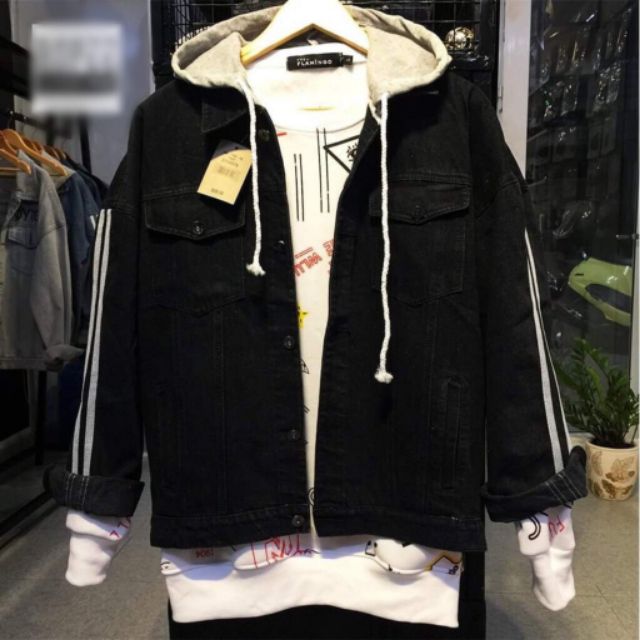 Áo khoác jean nam thêu đen ( M - L -  XL ) siêu cấp . | BigBuy360 - bigbuy360.vn