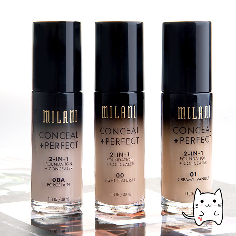 Kem nền Milani Conceal + Perfect 2in1 Foundation + Concealer 30ml