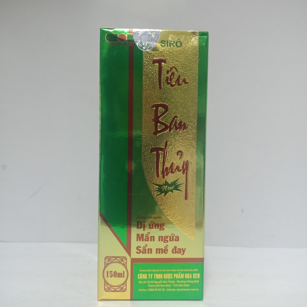 Siro Tiêu Ban Thuỷ chai 150ml