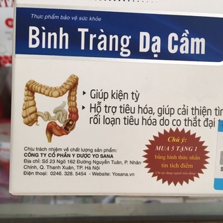 BÌNH TRÀNG DẠ CẦM- ( MUA 5 HỘP TẶNG 1 HỘP)