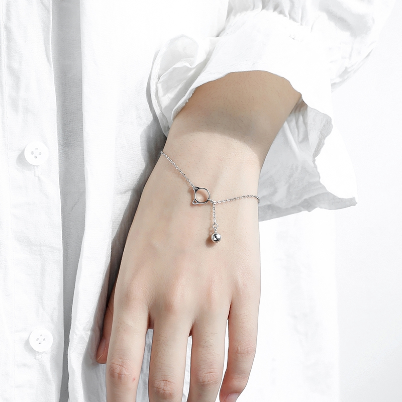 Cute Cat Face Alloy Bracelet For Women