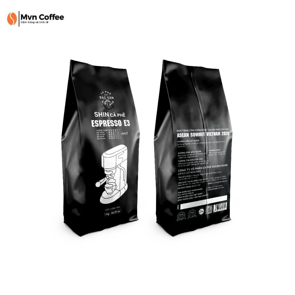 Cà Phê Nguyên Chất Pha Máy Shin Cà Phê - Espresso E3 1kg Dạng Hạt - Mvn Coffee