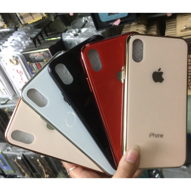 ỐP LƯNG GƯƠNG VIỀN DẺO CÙNG MÀU IPHON.E 6/ 6S / 7 / 8 / SE / PLUS / XS / X / MAX