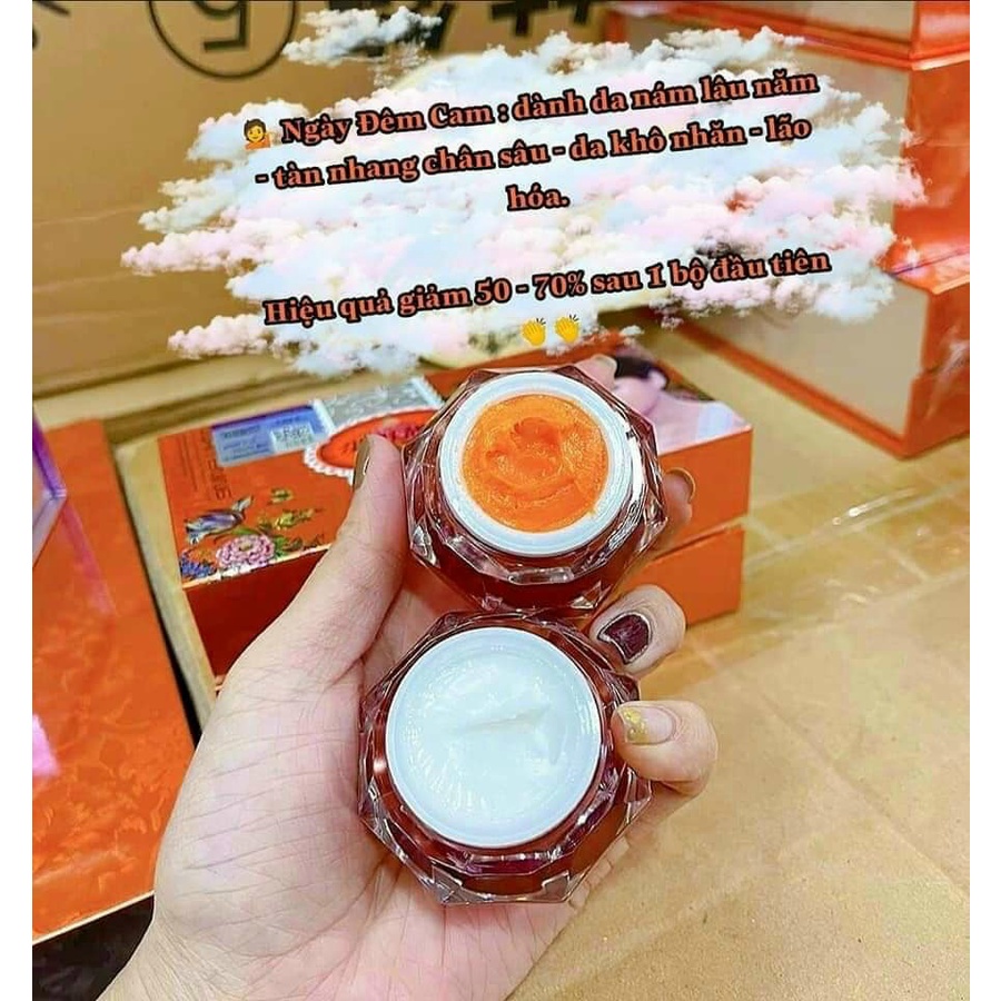 Bộ Đôi Hoàng Cung Cam  2in1 Trắng Mịn Ngăn Ngừa Lão Hoá