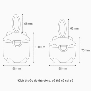 HXG127 Hộp đựng sữa bột đa năng tiện dụng cho bé - dùng khi mẹ và bé đi chơi ,đi du lịch