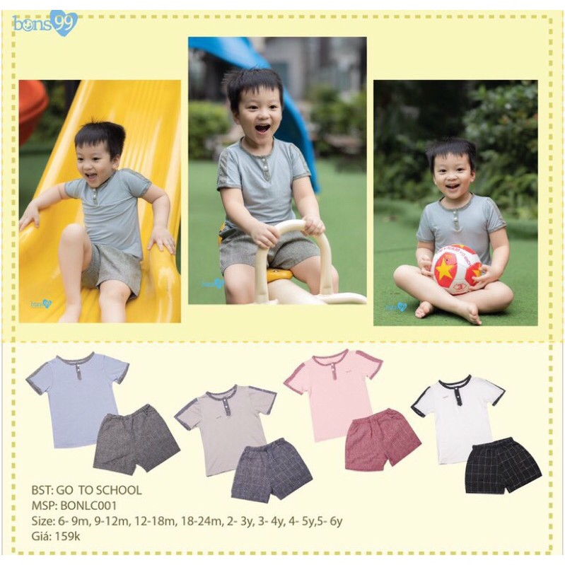 Bộ BONS kiểu cách siêu dễ thương cho bé