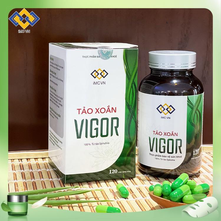 Tảo xoắn spirulina, tảo xoắn VIGOR nguyên chất lọ 120 viên VIGOR Toàn Tâm