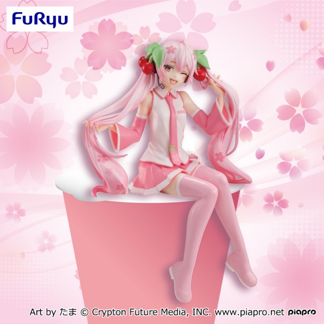 Mô Hình Tĩnh Mẫu Ngồi Hatsune Miku - Phiên Bản Hoa Anh Đào Miku Nháy Mắt