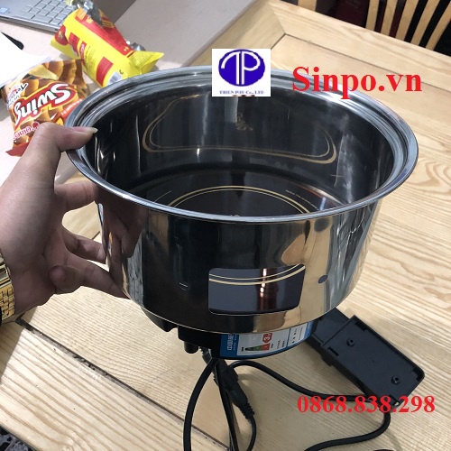 Bếp từ lẩu âm bàn tròn SINPO 800W, bếp lẩu cô đơn, bếp lẩu đơn 1 người, lẩu băng chuyền cho nhà hàng