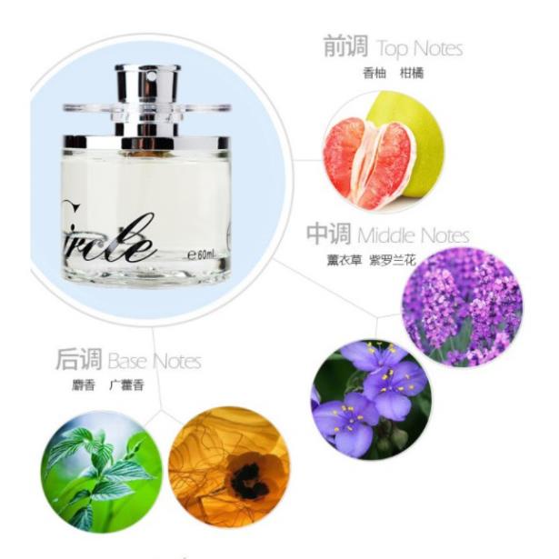 Nước hoa Circle 60ml Nước hoa nữ eau de Circle Vàng trắng và Hồng  - Hương CỏThơm nhẹ lưu luyến và quyến rũ nhập xịn