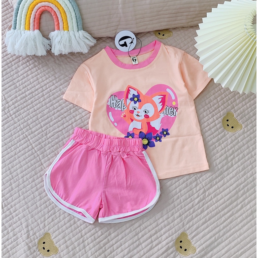 Lyvyshop- (Cotton đẹp) Bộ quần áo cộc tay cho bé trai, bé gái 09-28kg